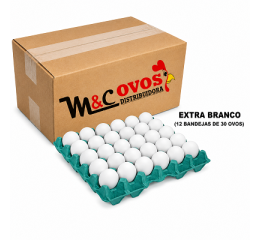 CAIXA OVOS EXTRA BRANCO C/ 360 OVOS